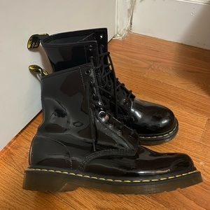 Patent leather Dr. Martens boots size 10 women’s